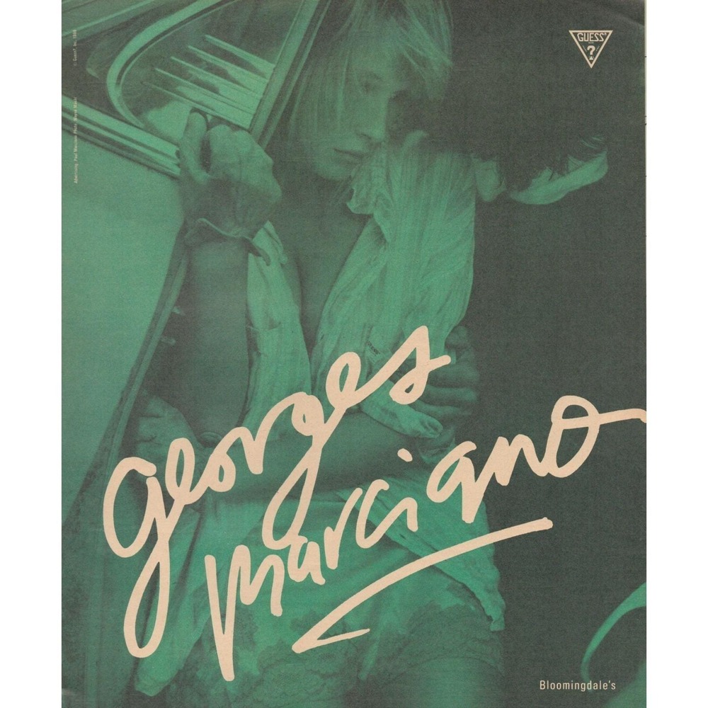 Vintage 1986 Guess Jeans Print Ad Bloomingdale's Fashion Denim Designer Decor